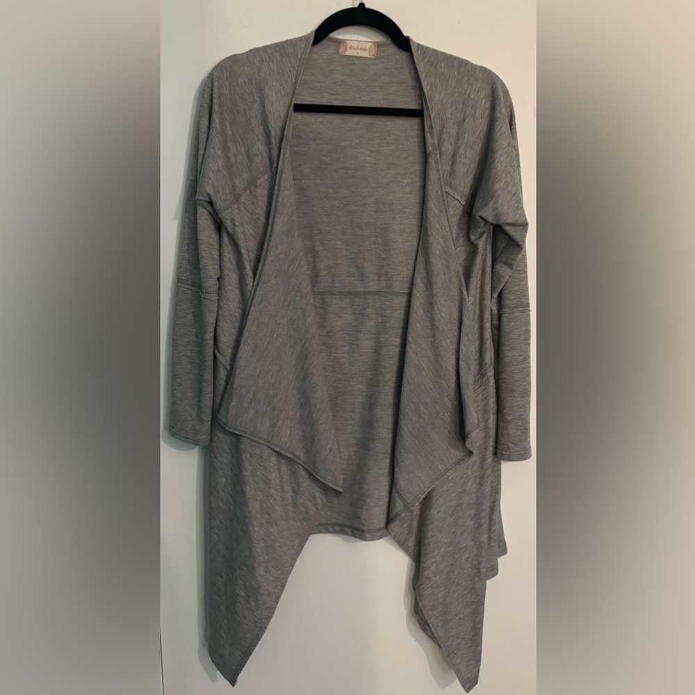 Altar'd State Womens Gray Long Sleeve Open Front Sz Small Knit Cardigan